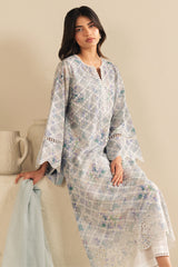 VIOLET SPLASH-2PC (SHIRT & DUPATTA)