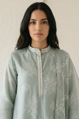 GREEN ESSENCE-3 PIECE PRINTED LAWN SUIT