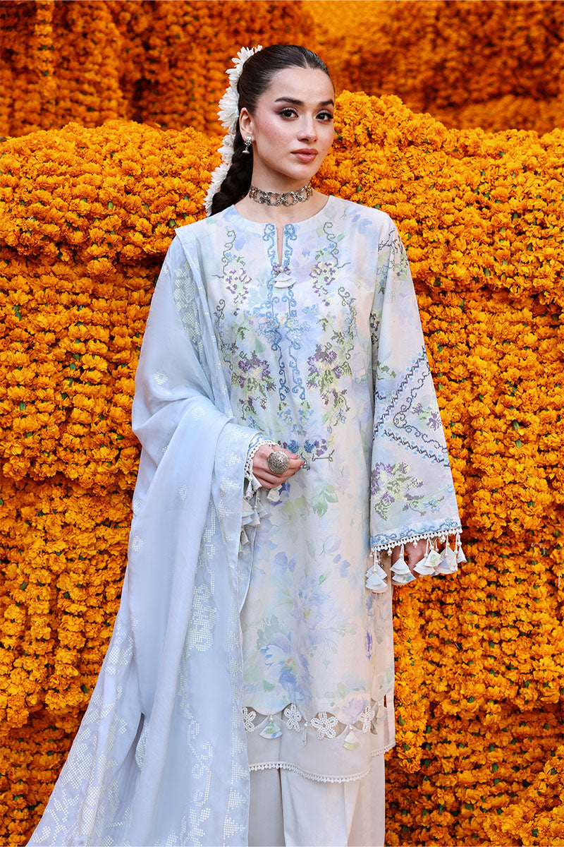 LILAC WHISPER-3PC PRINTED & EMBROIDERED LAWN SUIT