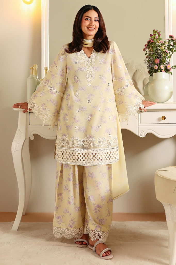 ORCHID FLARE-3PC EMBROIDERED LAWN SUIT