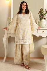 ORCHID FLARE-3PC EMBROIDERED LAWN SUIT