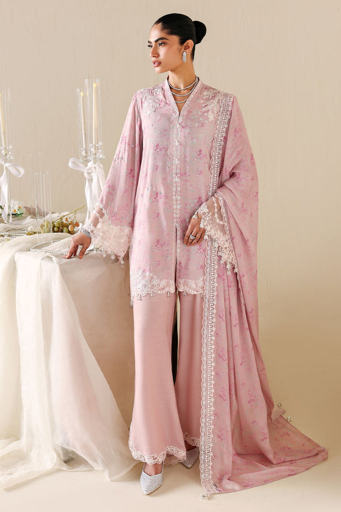 ROSE QUARTZ-3PC SILK EMBROIDERED SUIT
