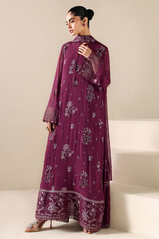 RUBY GARNET-4PC CHIFFON EMBROIDERED SUIT