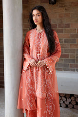AMBER MIST-3PC EMBROIDERED LAWN SUIT