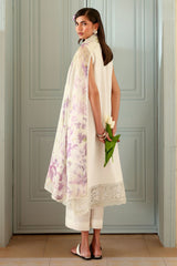 IVORY ATELIER-3PC EMBROIDERED LAWN SUIT