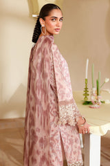 SUBTLE ROSE-3PC PRINTED LAWN SUIT