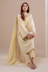 SOFT BUTTERCUP-3PC (SHIRT, TROUSER & DUPATTA)