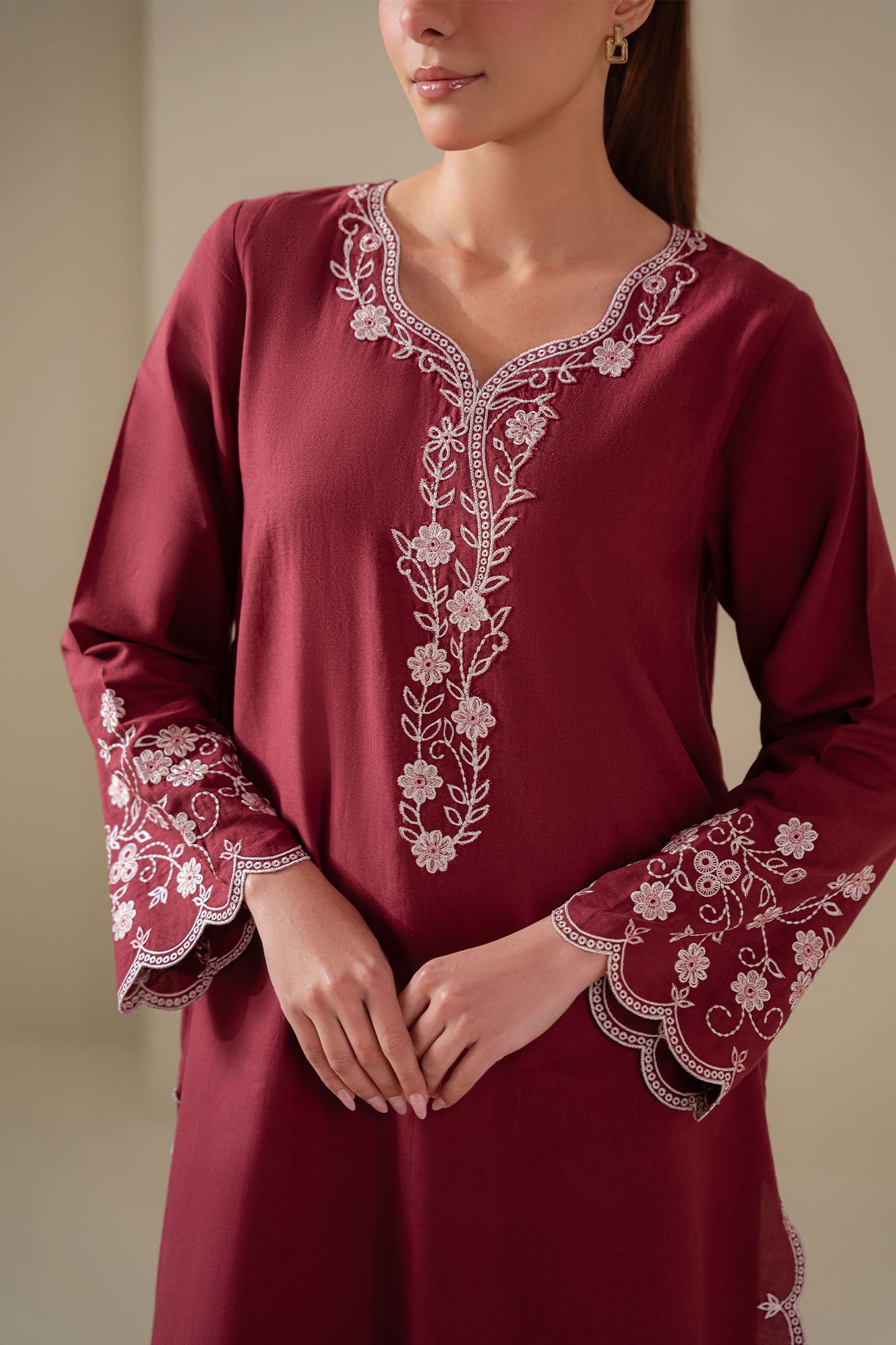 RED WINE-2PC (SHIRT & TROUSER)