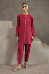 CORAL BLUSH-2PC (SHIRT & TROUSER)