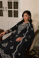 PALE BLACK-3PC (SHIRT, TROUSER & DUPATTA)