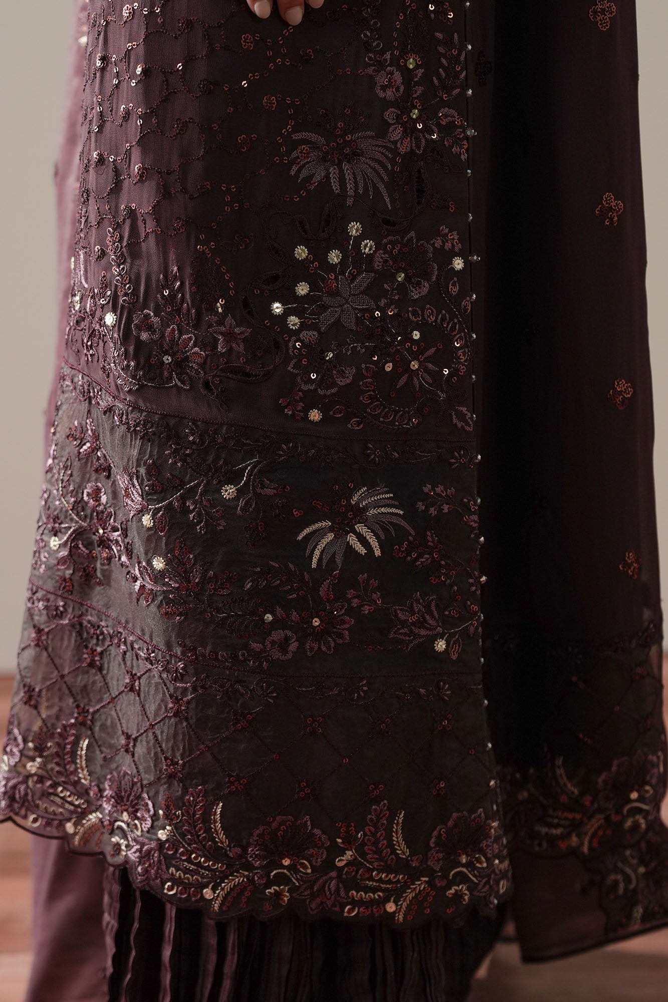 AMETHYST SPARK - 4PC CHIFFON EMBROIDERED SUIT