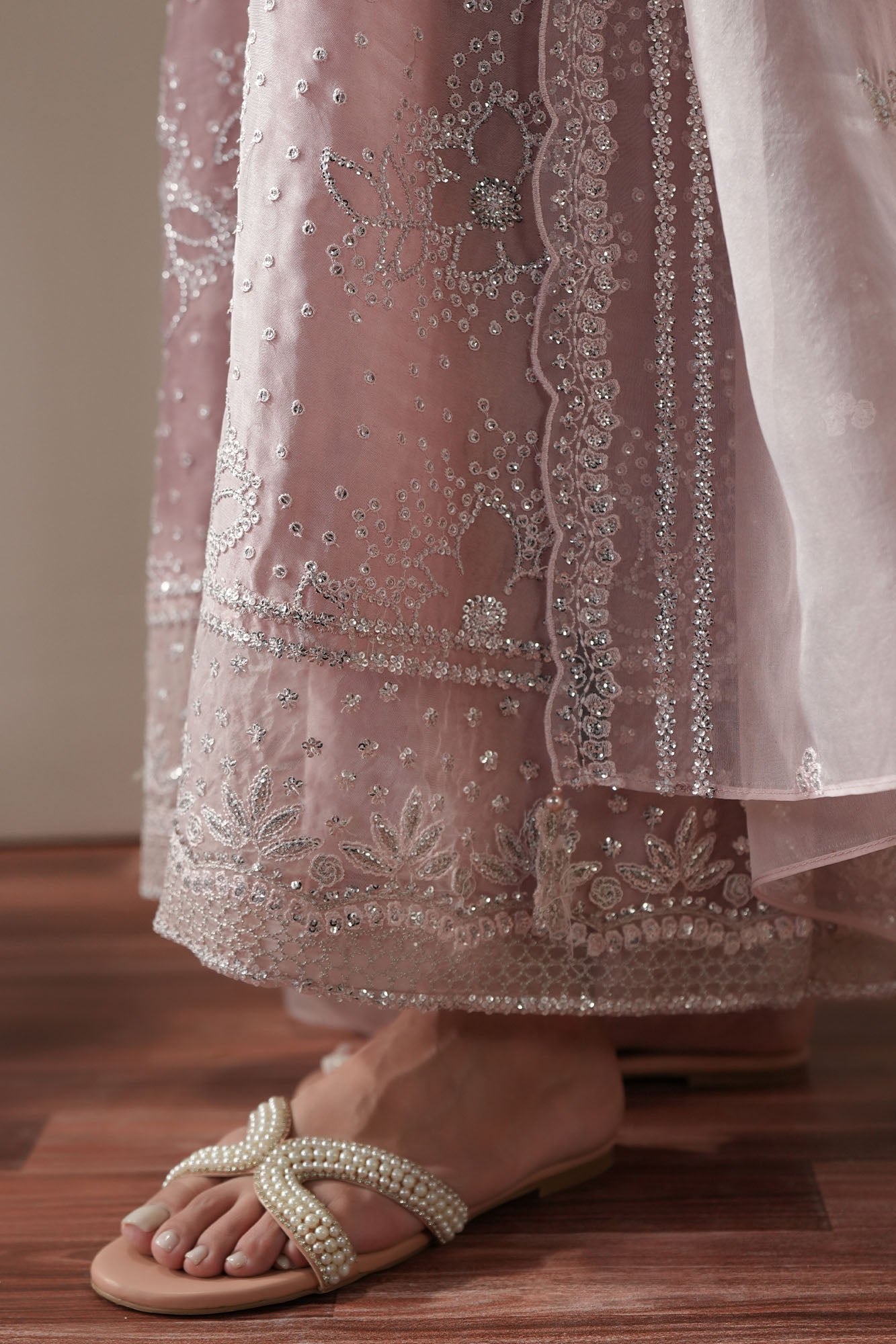 STARRY LILAC -3PC SILK EMBROIDERED SUIT