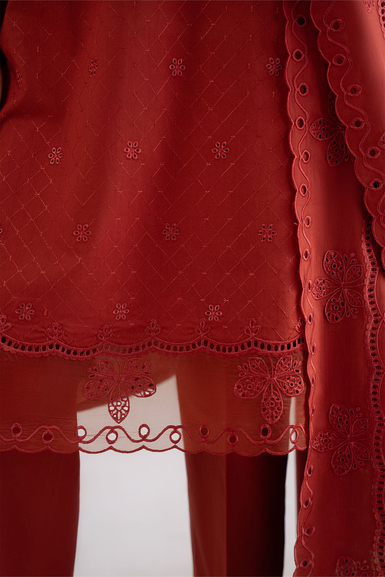 MULBERRY LACE -3PC (SHIRT, TROUSER & DUPATTA)