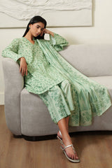 MINT BLOOM-3 PIECE PRINTED LAWN SUIT
