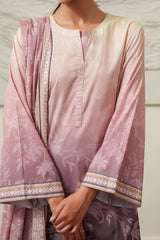 ORCHID BLUSH-3 PIECE PRINTED LAWN SUIT