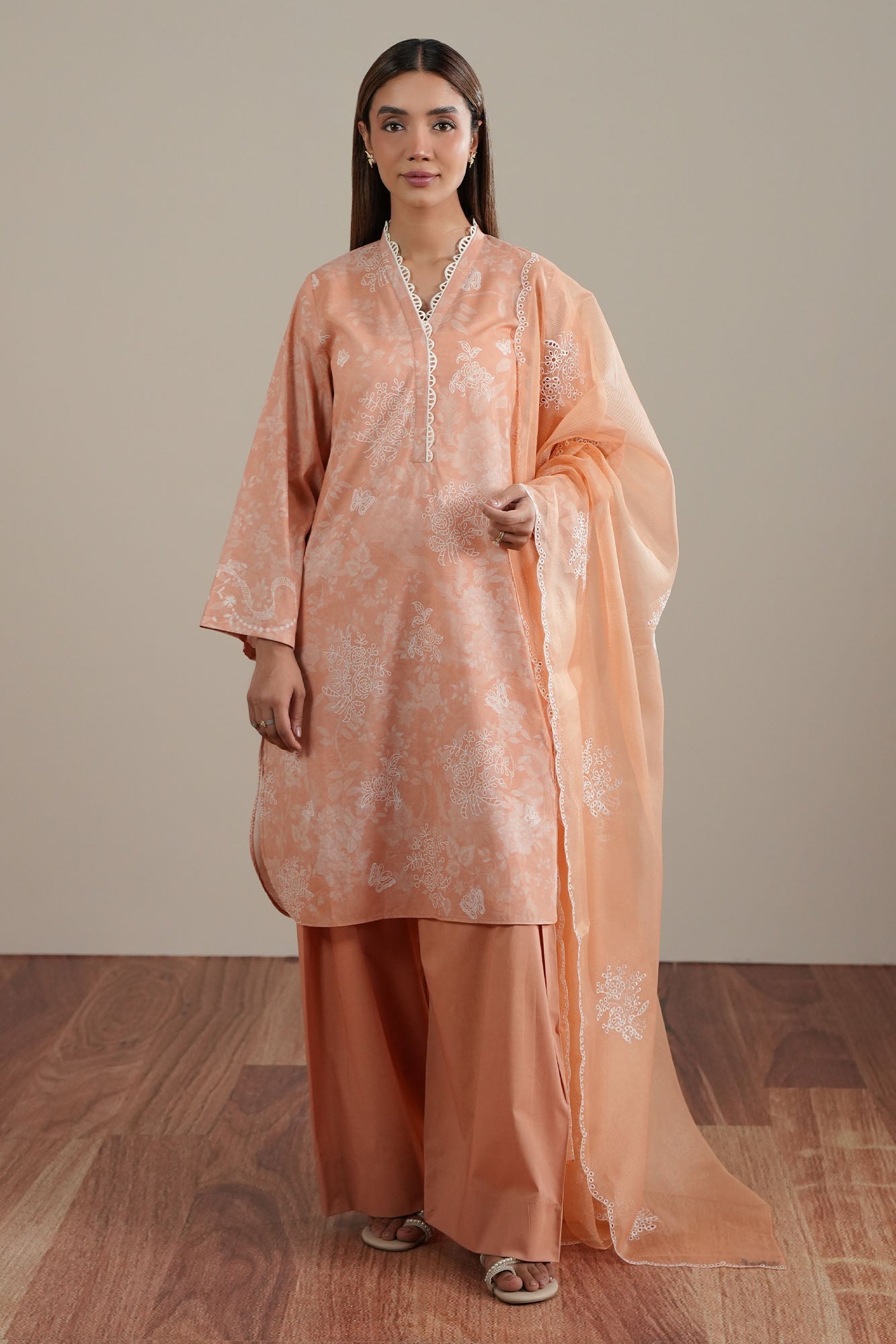 FLORAI CANVAS-2PC (SHIRT & DUPATTA)