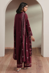 CRIMSON MAJESTY-3PC EMBROIDERED LAWN SUIT