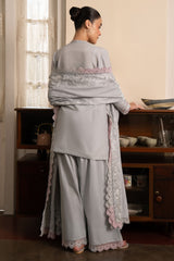 FLORAL SYMPHONY-3PC EMBROIDERED SUIT