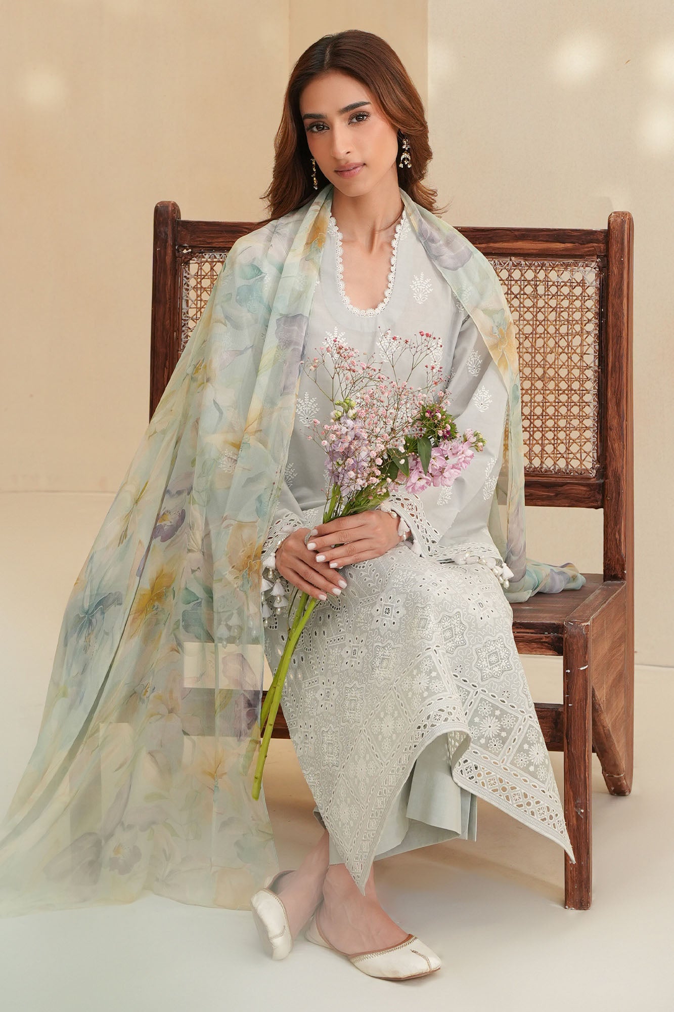 ARCTIC ICE-3PC CHIKANKARI SUIT
