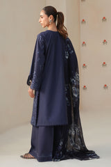 BLUE FLORET-3PC CHIKANKARI SUIT