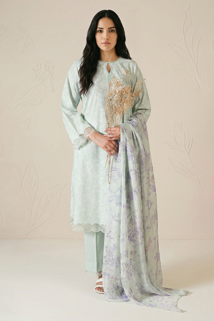 HARBOR GRAY-3 PIECE PRINTED LAWN SUIT