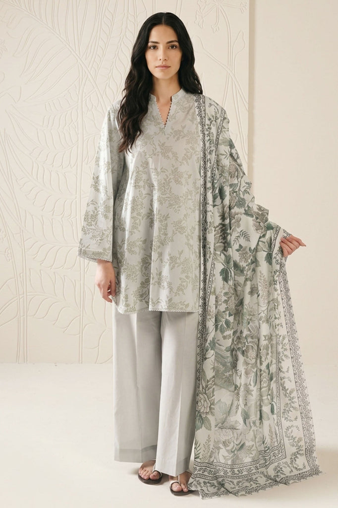 SERENE WHISPER-3 PIECE PRINTED LAWN SUIT