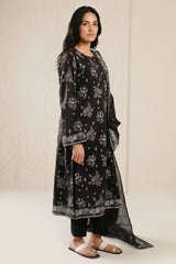 PHANTOM BLACK-3 PIECE PRINTED LAWN SUIT