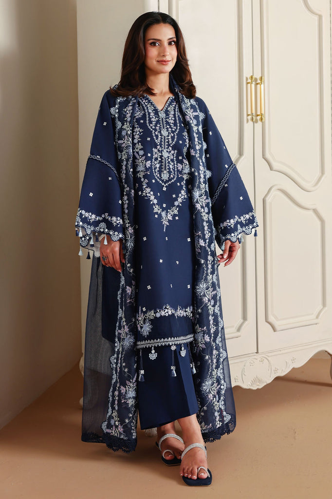MIDNIGHT AURA-3PC EMBROIDERED LAWN SUIT