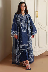 MIDNIGHT AURA-3PC EMBROIDERED LAWN SUIT