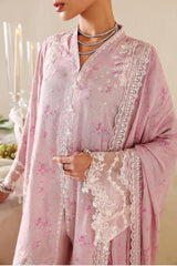ROSE QUARTZ-3PC SILK EMBROIDERED SUIT