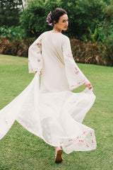 CARAMEL CREAM-3PC EMBROIDERED LAWN SUIT
