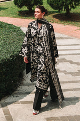 OBSIDIAN BLOOM-3PC (SHIRT, TROUSER & DUPATTA)