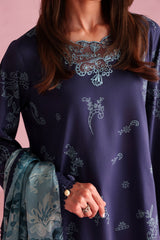 OCEAN DROP-3PC PRINTED LAWN SUIT