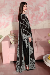 CHARCOAL CHARM-3PC EMBROIDERED LAWN SUIT