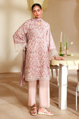 SUBTLE ROSE-3PC PRINTED LAWN SUIT