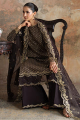 RUSTIC GARLAND-3PC SILK EMBROIDERED SUIT