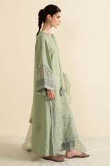 SILVER SAGE-3PC (SHIRT, TROUSER & DUPATTA)