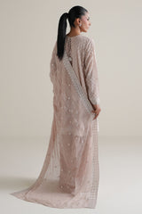 BLUSH WHISPER -4PC CHIFFON EMBROIDERED SUIT