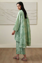 MINT BLOOM-3 PIECE PRINTED LAWN SUIT