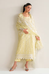 GARDEN GLOW-3PC SILK EMBROIDERED SUIT
