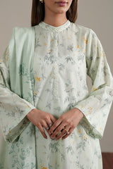 SOFT GREEN-2PC (SHIRT & DUPATTA)