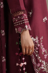 CRIMSON MAJESTY-3PC EMBROIDERED LAWN SUIT