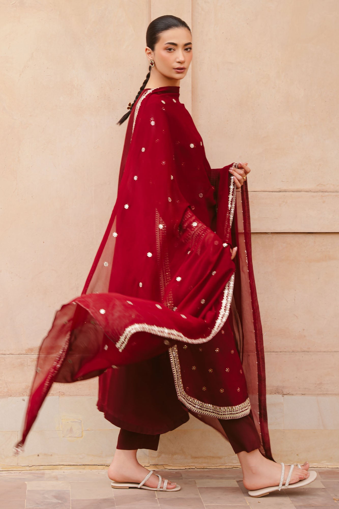 RUBY RADIANCE-3PC (SHIRT, TROUSER & DUPATTA)