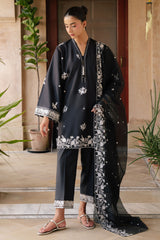 RAVEN MUSE-3PC EMBROIDERED LAWN SUIT