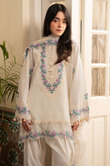 IVORY FLEUR-3PC EMBROIDERED SUIT