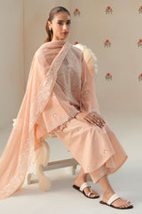 PETAL PEACH-4PC CHIKANKARI SUIT