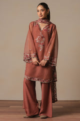 BLOOMING CLAY-3PC (SHIRT, TROUSER & DUPATTA)