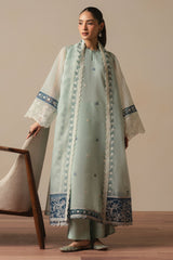 BLUE GLOW-3PC (SHIRT, TROUSER & DUPATTA)