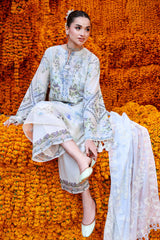 LILAC WHISPER-3PC PRINTED & EMBROIDERED LAWN SUIT