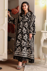 OBSIDIAN BLOOM-3PC (SHIRT, TROUSER & DUPATTA)